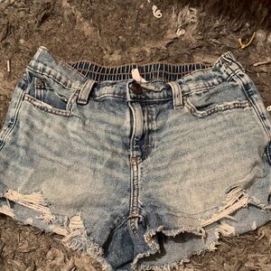 Aerie Light Blue Distressed Jean Shorts